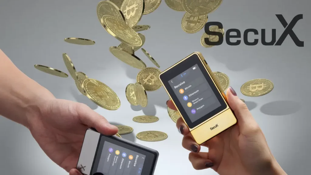 SecuX NEO Gold hardware wallet als headerafbeelding met zichtbaar touchscreen en SecuX branding.