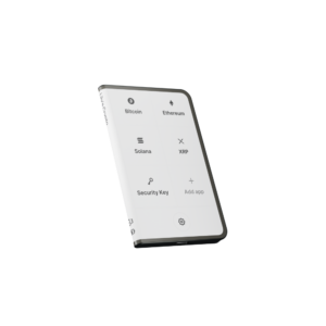 Ledger Stax hardware wallet – voorkant met touchscreen